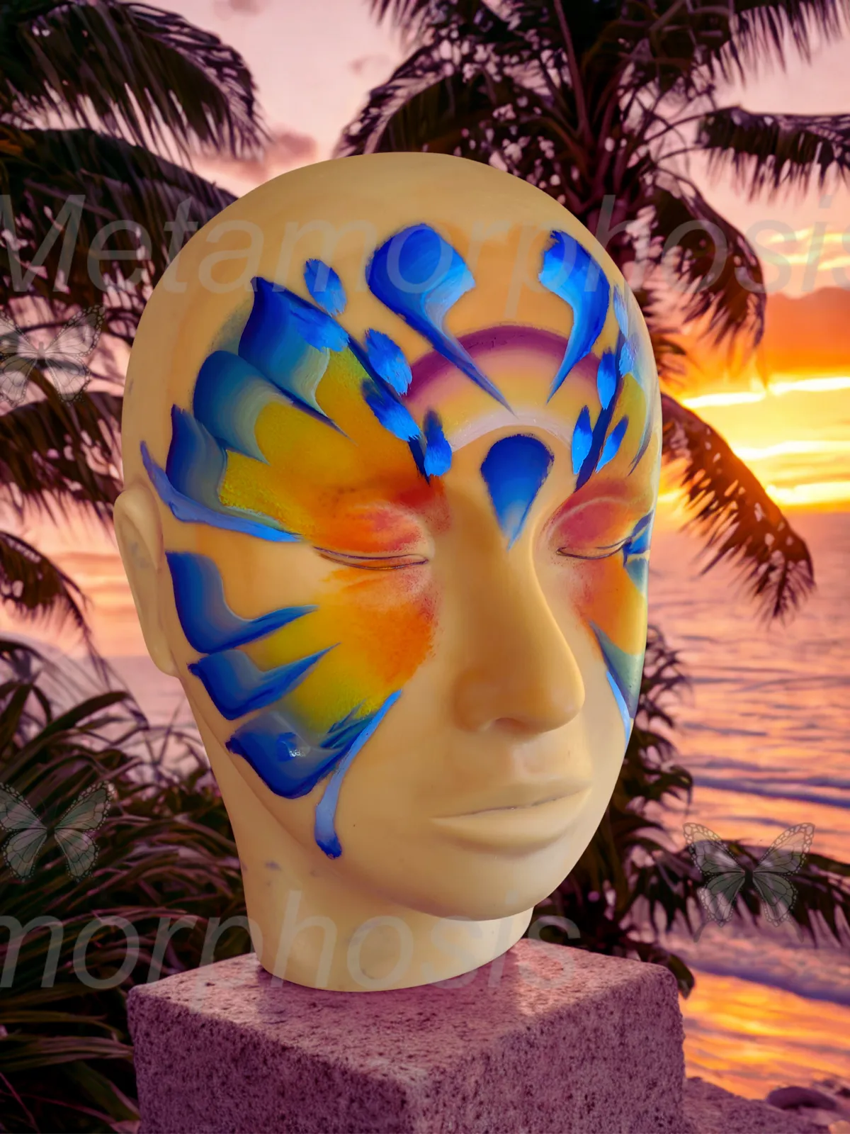Butterfly face paint design